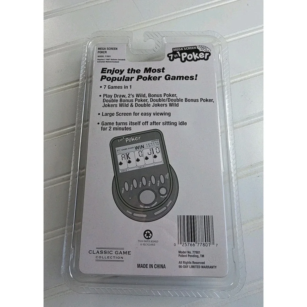 Mega Screen 7 In 1 Poker Handheld Video Electronic Game‎ SEALED NEW